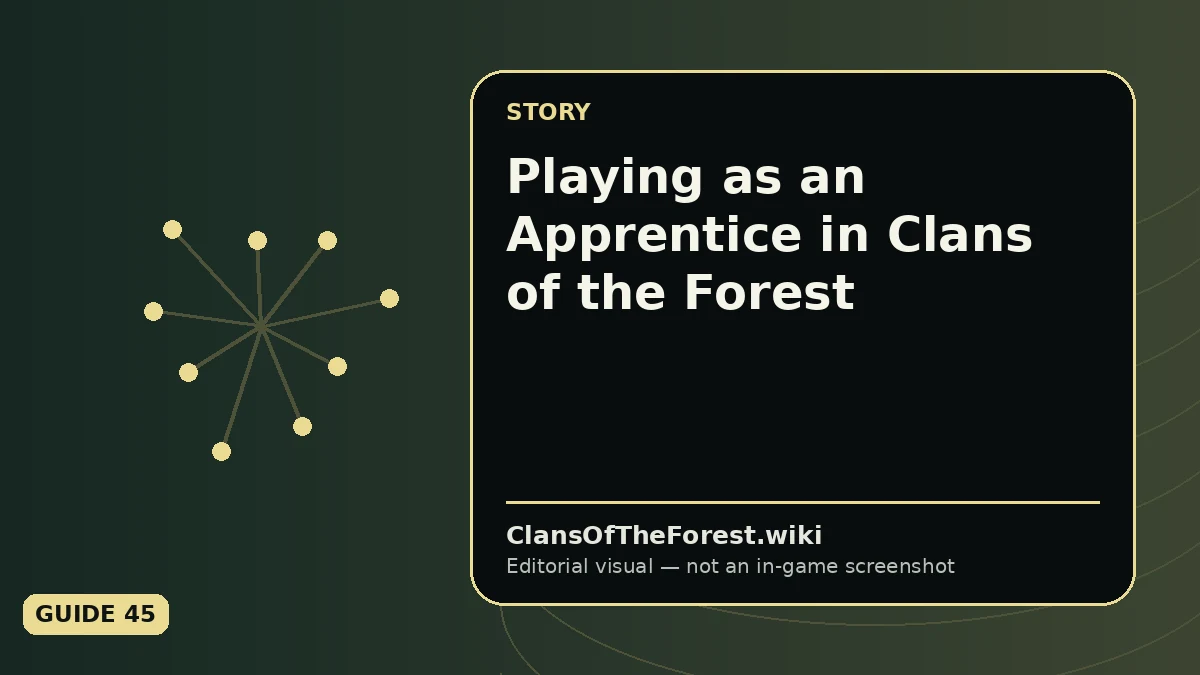 Editorial visual for Playing as an Apprentice in Clans of the Forest