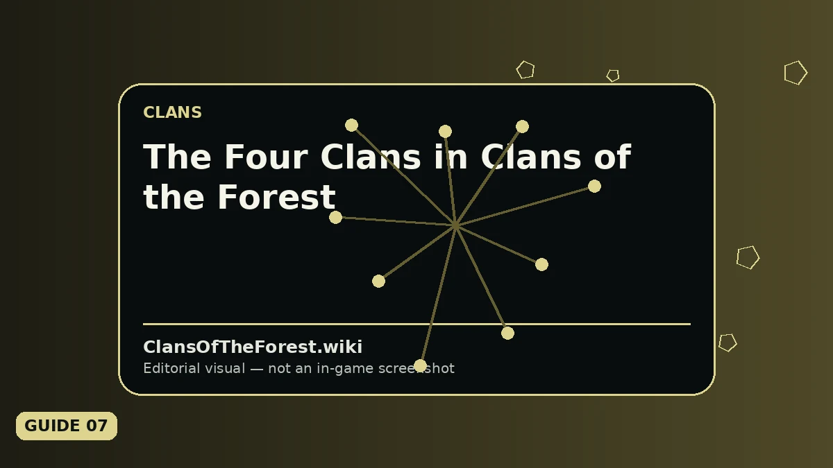 Editorial visual for The Four Clans in Warrior Cats: Clans of the Forest