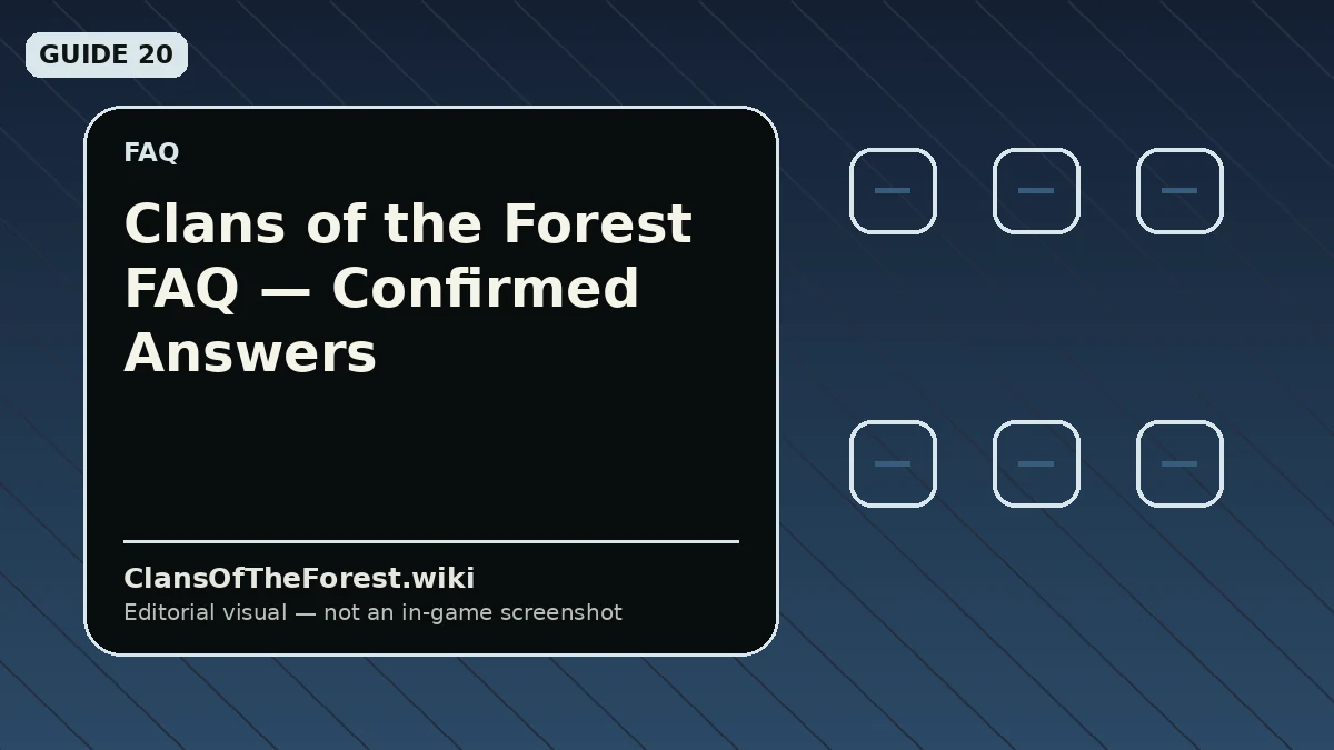 Editorial visual for Warrior Cats: Clans of the Forest FAQ — Confirmed Answers