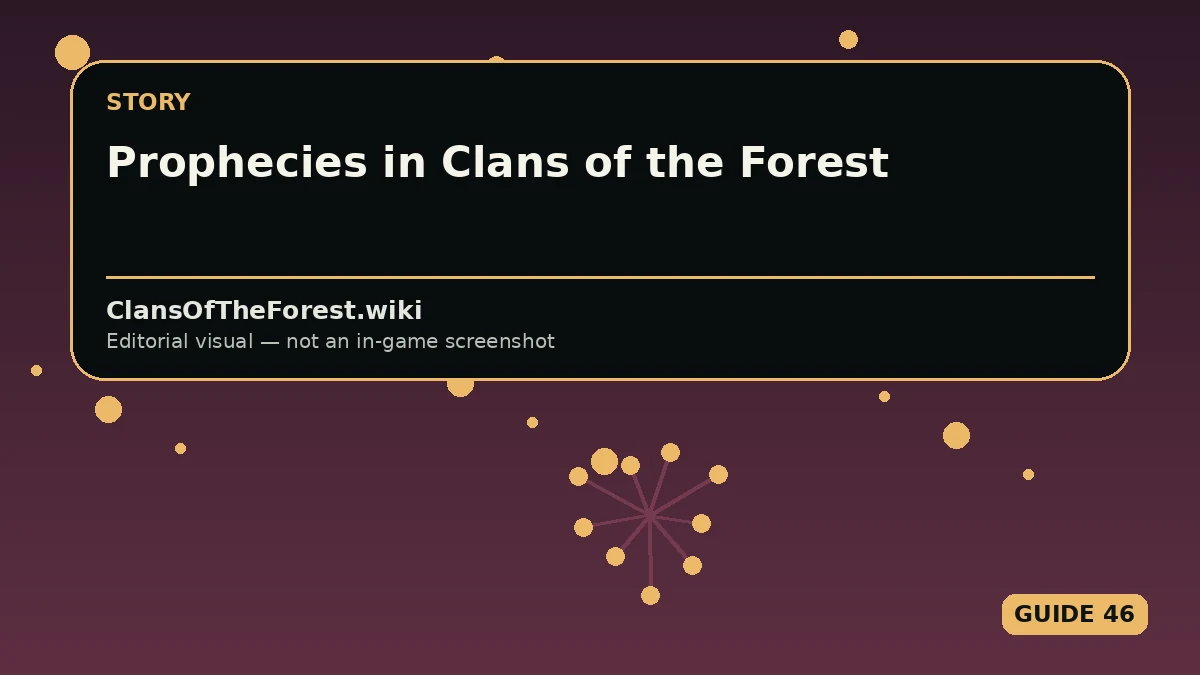 Editorial visual for Prophecies in Warrior Cats: Clans of the Forest